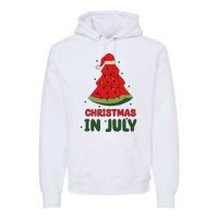 Watermelon Tree Christmas In July Festivities Premium Hoodie