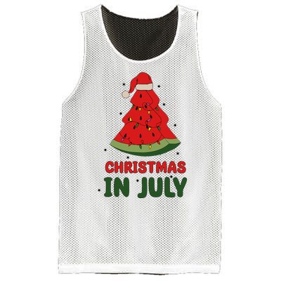 Watermelon Tree Christmas In July Festivities Mesh Reversible Basketball Jersey Tank