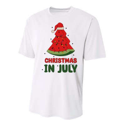 Watermelon Tree Christmas In July Festivities Performance Sprint T-Shirt