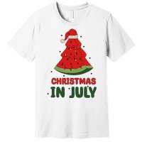 Watermelon Tree Christmas In July Festivities Premium T-Shirt