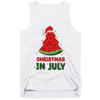 Watermelon Tree Christmas In July Festivities Tank Top