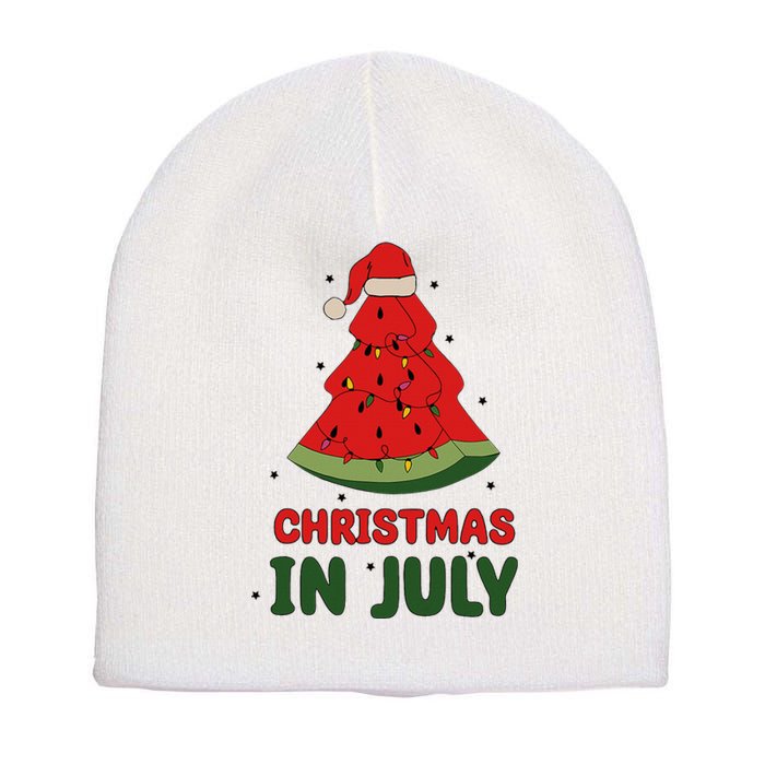 Watermelon Tree Christmas In July Festivities Short Acrylic Beanie