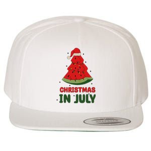 Watermelon Tree Christmas In July Festivities Wool Snapback Cap