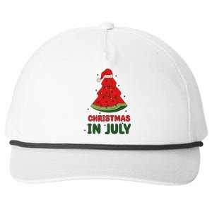 Watermelon Tree Christmas In July Festivities Snapback Five-Panel Rope Hat