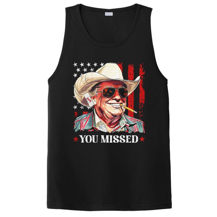 Western Trump Cowboy You Missed Trump 2024 Usa Flag PosiCharge Competitor Tank