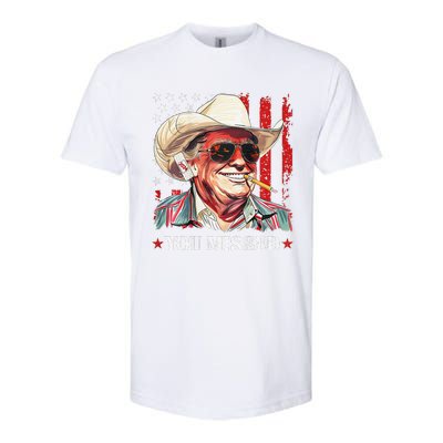 Western Trump Cowboy You Missed Trump 2024 Usa Flag Softstyle® CVC T-Shirt