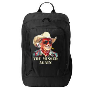 Western Trump Cow You Missed Again Funny City Backpack