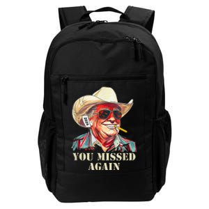 Western Trump Cow You Missed Again Funny Daily Commute Backpack