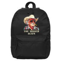 Western Trump Cow You Missed Again Funny 16 in Basic Backpack