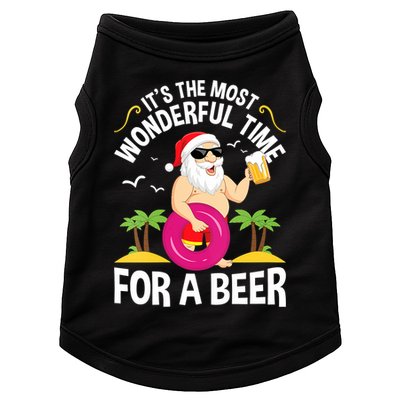 Womens Tropical Christmas It's The Most Wonderful Time For A Beer Doggie Tank