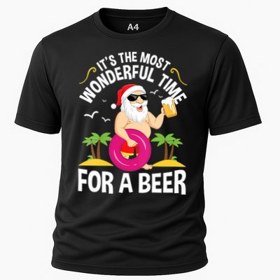Womens Tropical Christmas It's The Most Wonderful Time For A Beer Performance Shirt