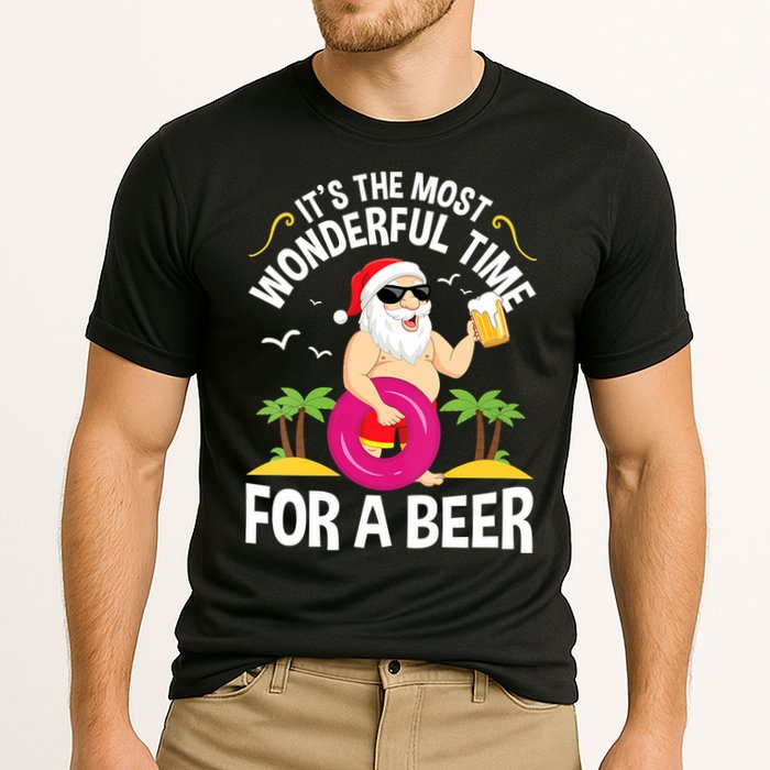 Womens Tropical Christmas It's The Most Wonderful Time For A Beer Performance Shirt