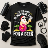Womens Tropical Christmas It's The Most Wonderful Time For A Beer Performance Shirt