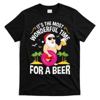 Womens Tropical Christmas It's The Most Wonderful Time For A Beer T-Shirt