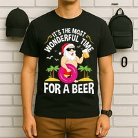 Womens Tropical Christmas It's The Most Wonderful Time For A Beer T-Shirt
