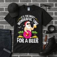 Womens Tropical Christmas It's The Most Wonderful Time For A Beer Tall T-Shirt