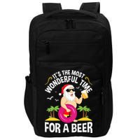 Womens Tropical Christmas It's The Most Wonderful Time For A Beer Impact Tech Backpack