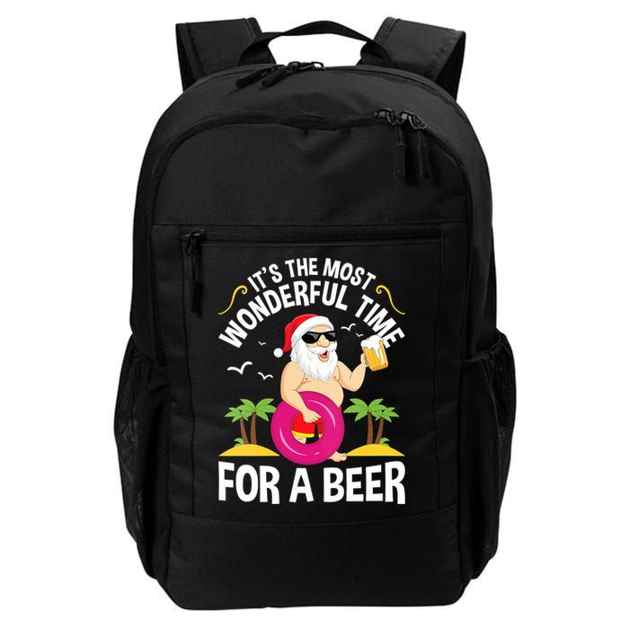Womens Tropical Christmas It's The Most Wonderful Time For A Beer Backpack