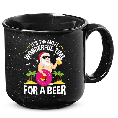 Womens Tropical Christmas It's The Most Wonderful Time For A Beer 15oz Campfire Ceramic Mug