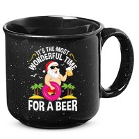 Womens Tropical Christmas It's The Most Wonderful Time For A Beer 15oz Campfire Ceramic Mug