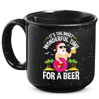 Womens Tropical Christmas It's The Most Wonderful Time For A Beer 15oz Campfire Ceramic Mug