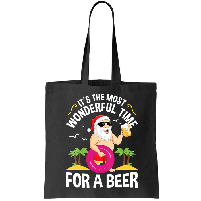 Womens Tropical Christmas It's The Most Wonderful Time For A Beer Bag