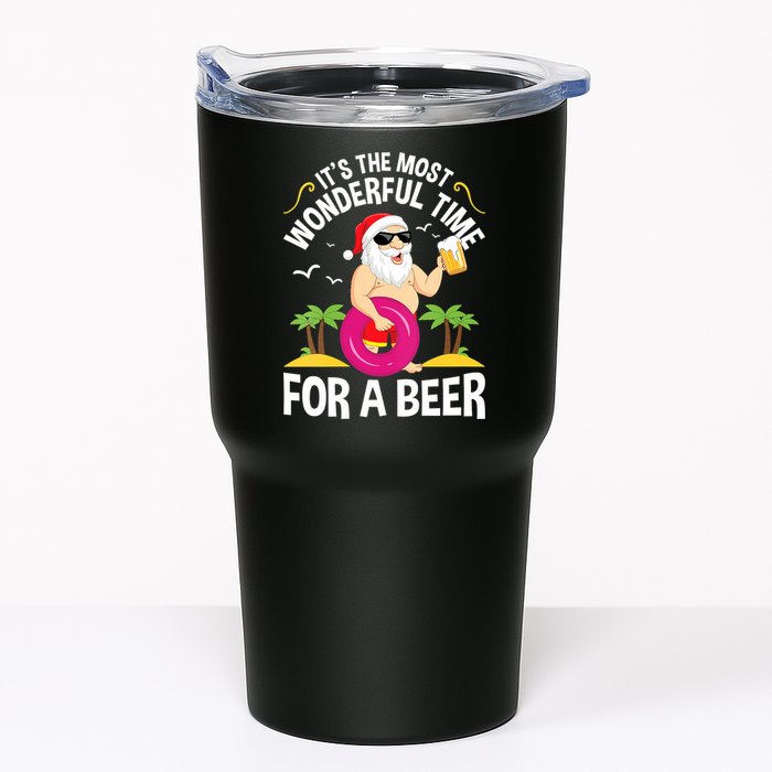 Womens Tropical Christmas It's The Most Wonderful Time For A Beer Tumbler