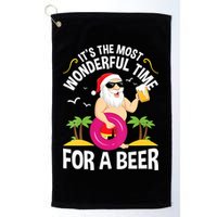 Womens Tropical Christmas It's The Most Wonderful Time For A Beer Golf Towel