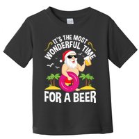 Womens Tropical Christmas It's The Most Wonderful Time For A Beer Toddler T-Shirt