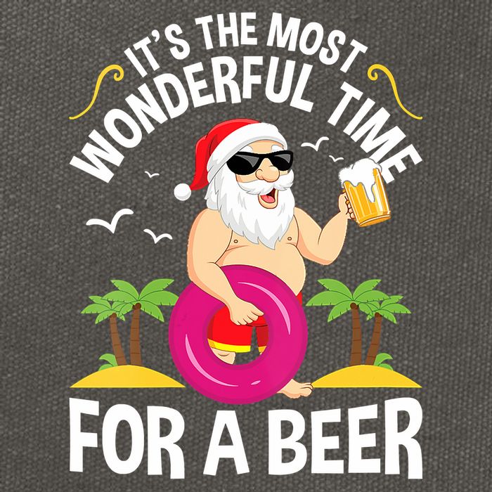 Womens Tropical Christmas It's The Most Wonderful Time For A Beer Cotton Canvas Backpack