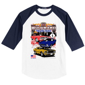 Woodward Timeless Cruisin 2024 Car Cruise Baseball Sleeve Shirt