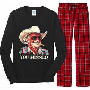 Western Trump Cowboy You Missed Long Sleeve Pajama Set