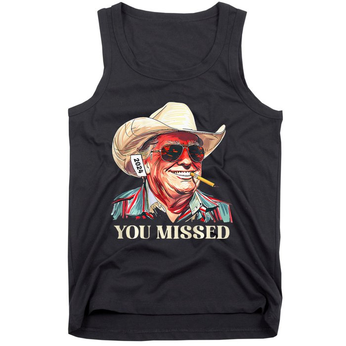 Western Trump Cowboy You Missed Tank Top