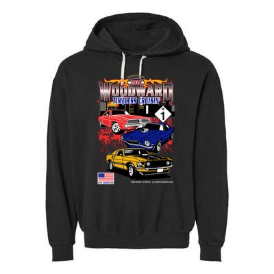 Woodward Timeless Cruisin 2024 Car Cruise Garment-Dyed Fleece Hoodie