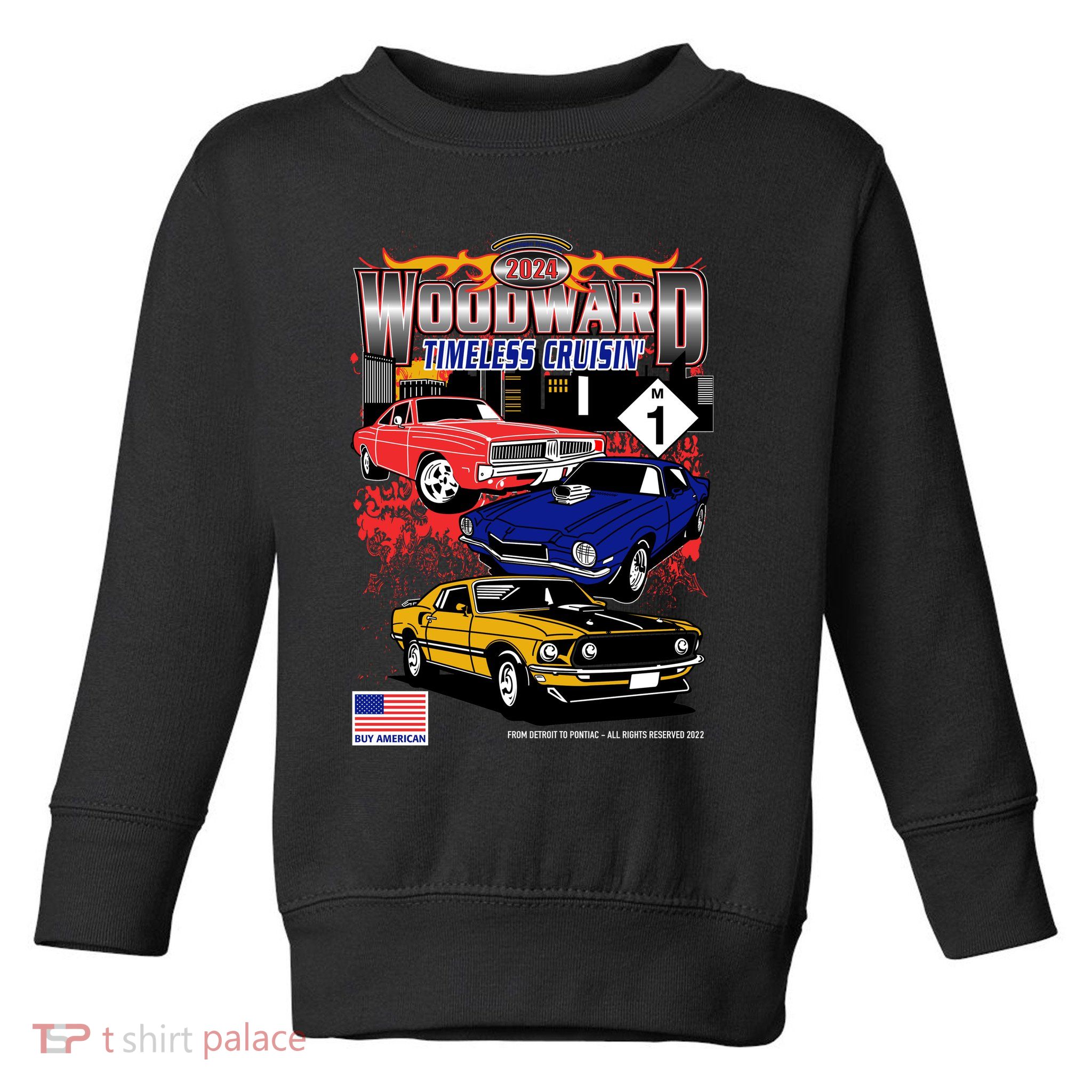 Woodward Timeless Cruisin 2024 Car Cruise Toddler Sweatshirt