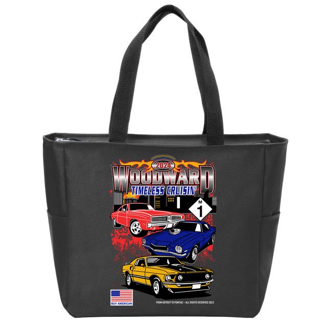 Woodward Timeless Cruisin 2024 Car Cruise Zip Tote Bag