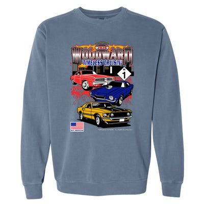 Woodward Timeless Cruisin 2024 Car Cruise Garment-Dyed Sweatshirt