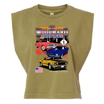 Woodward Timeless Cruisin 2024 Car Cruise Garment-Dyed Women's Muscle Tee