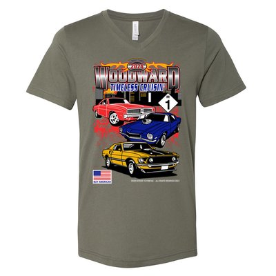 Woodward Timeless Cruisin 2024 Car Cruise V-Neck T-Shirt