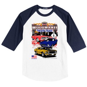 Woodward Timeless Cruisin 2024 Car Cruise Baseball Sleeve Shirt