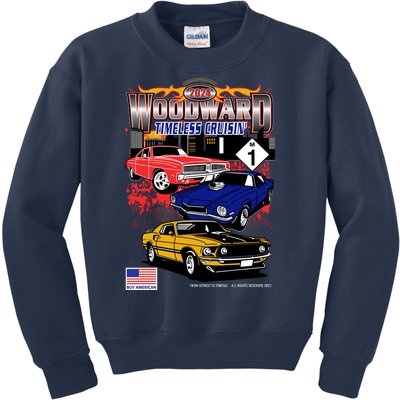 Woodward Timeless Cruisin 2024 Car Cruise Kids Sweatshirt