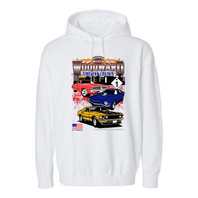 Woodward Timeless Cruisin 2024 Car Cruise Garment-Dyed Fleece Hoodie