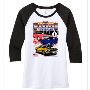 Woodward Timeless Cruisin 2024 Car Cruise Women's Tri-Blend 3/4-Sleeve Raglan Shirt