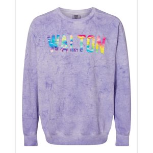 Walton Tie Dye Colorful Design Colorblast Crewneck Sweatshirt