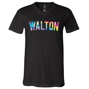 Walton Tie Dye Colorful Design V-Neck T-Shirt