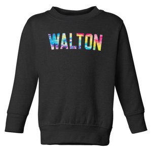 Walton Tie Dye Colorful Design Toddler Sweatshirt