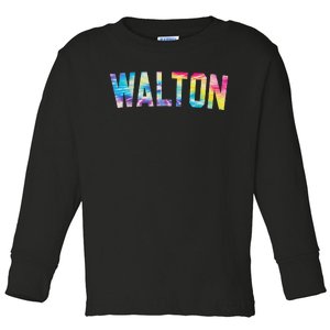 Walton Tie Dye Colorful Design Toddler Long Sleeve Shirt