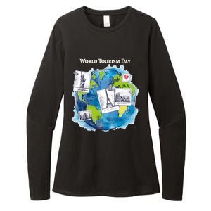 World Tourism Day Funny Gift Love To Travel Funny Gift World Globe Great Gift Womens CVC Long Sleeve Shirt