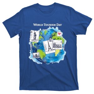 World Tourism Day Funny Gift Love To Travel Funny Gift World Globe Great Gift T-Shirt