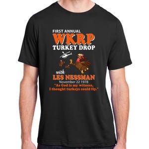 WKRP Thanksgiving Day Turkey Drop Adult ChromaSoft Performance T-Shirt